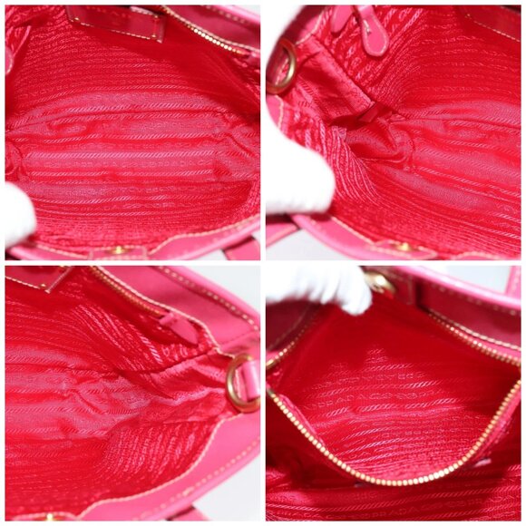 PRADA Hand Bag Nylon 2way Pink Gold Auth 134444 - Picture 16 of 16
